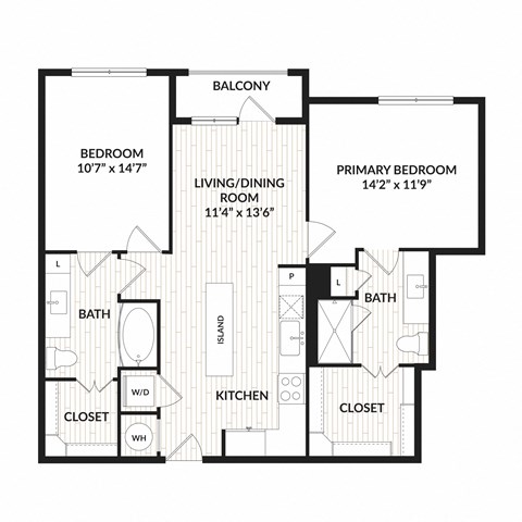 Aura Main Street New Apartments in Lewisville, Texas B1.1 Floor Plan